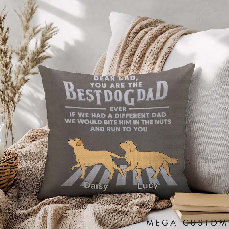 Personalized Dog Lover Dogs Run to You Throw Pillows