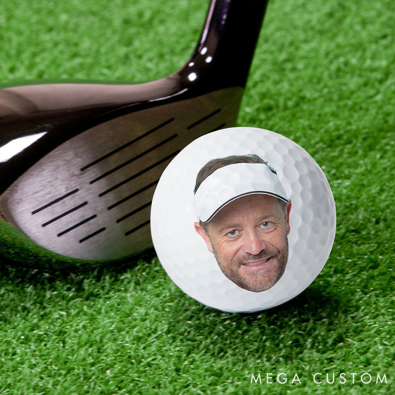Personalized Golf Ball with Custom Photo and Funny Text for Golf Enthusiasts and Unique Gifts