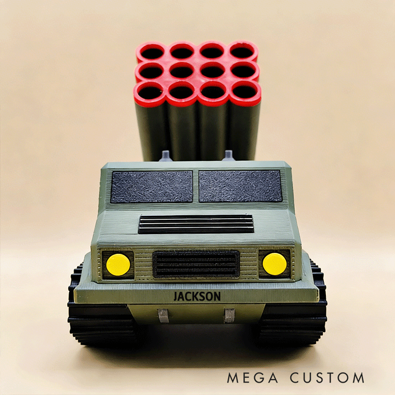 Personalized Military Tank Pen Holder Army Inspired Desk Organizer Model – Unique Gift for Office