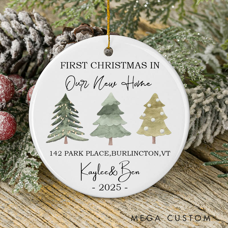 Personalized First Christmas in Our New Home Ornaments New Home Ornament Our New Home Ornament 2025 New House Christmas Ornament Housewarming Gift