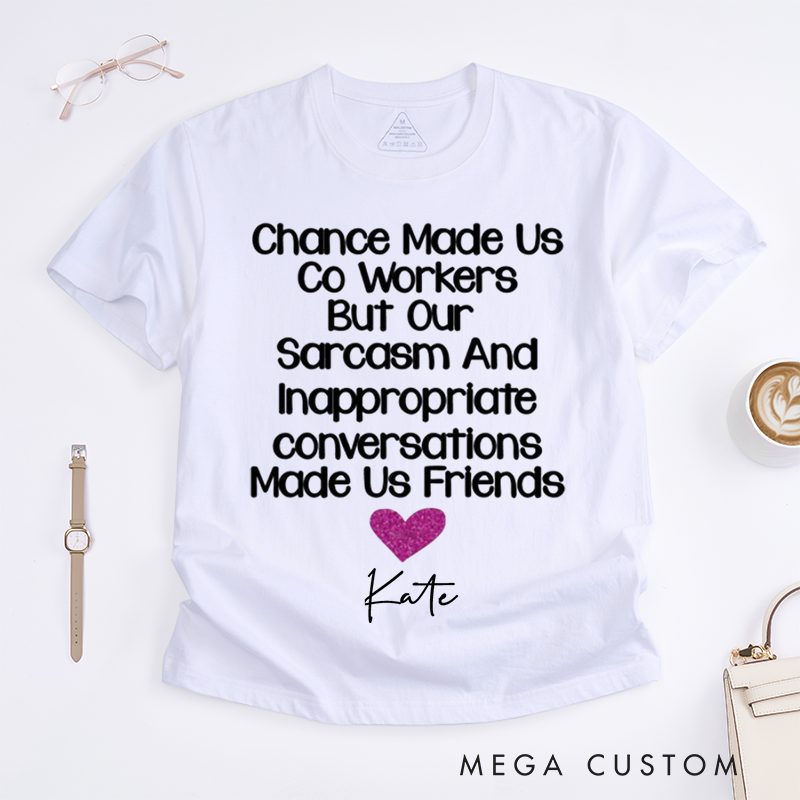 Bold Glitter Typography Design T-Shirt – Perfect Custom Name Friendship T-Shirt