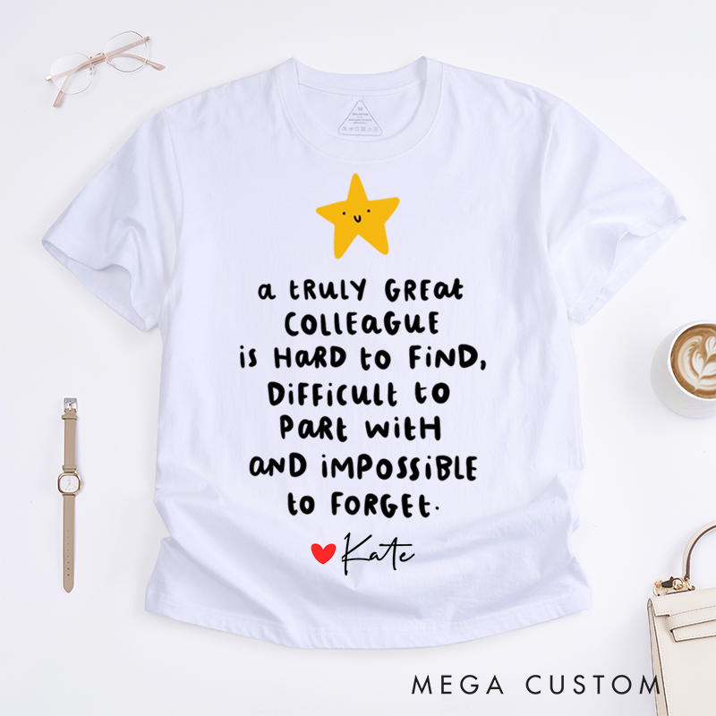 Cute Star Design T-Shirt – A Truly Great Colleague Custom Name T-Shirt