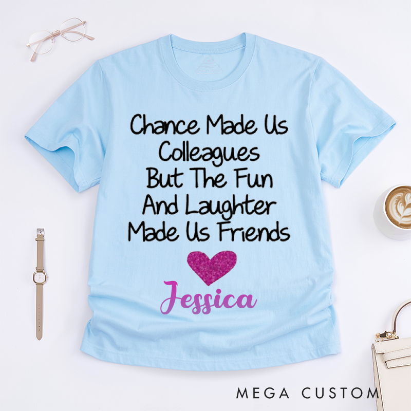 Fun Glitter Design T-Shirt – Chance to Friendship Custom Name T-Shirt