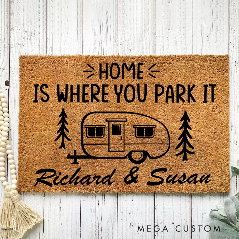Personalized Camper RV Doormat for Hiking Outdoor Hiking Traveling Lovers Gift 