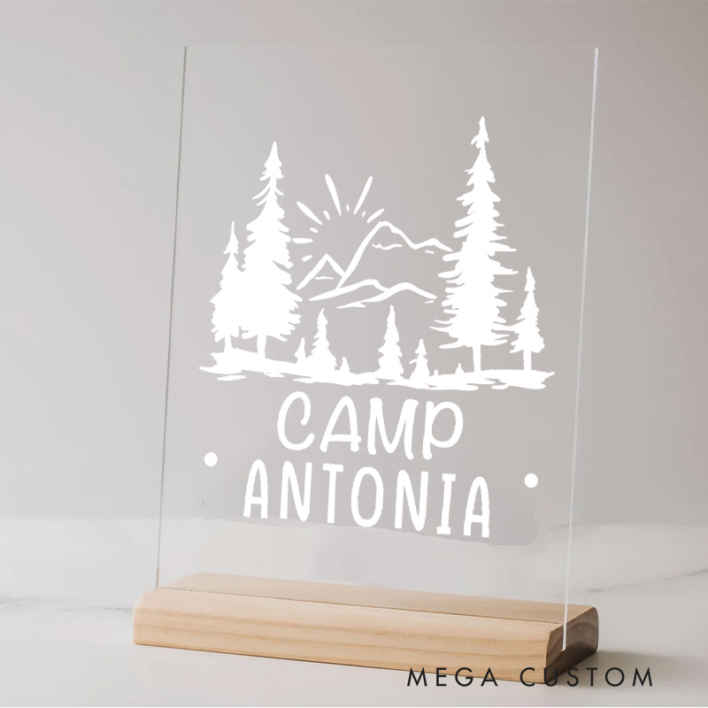 Personalized Family Camping Outdoor Table Decor for Hiking Traveling Enthusiasts Gift  