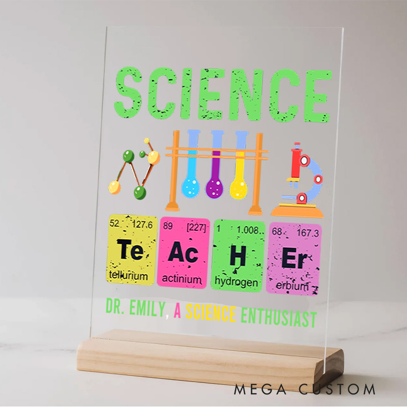 Personalized Science Teacher Table Decor for Science Physics Enthusiasts Geek Nerd Gift  