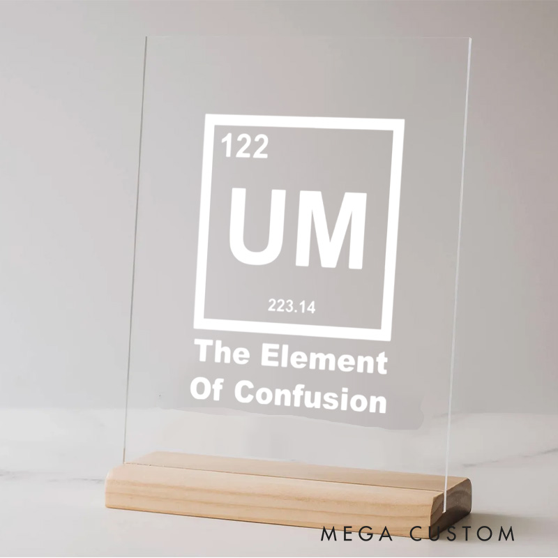 PersonalizedA Periodic Table of Humor Table Decor for Physics Science Enthusiasts Geek Nerd Gift  