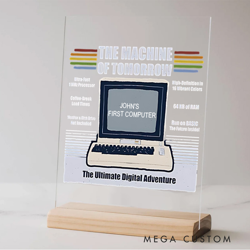Personalized Retro Technology Enthusiasts Table Decor for Programmer Computer Engineer Geek Nerd Gift  
