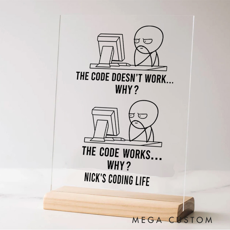 Personalized Programmer Tech Enthusiasts Table Decor for Computer Engineer Geek Nerd Gift  