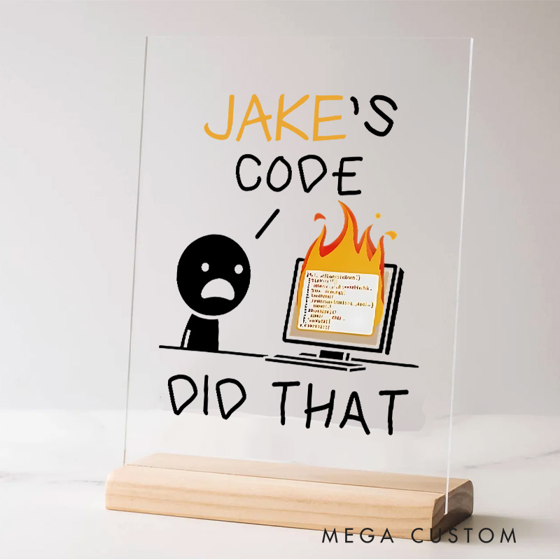 Personalized Programmer Developer Technology Enthusiast Table Decor for Computer Engineer Geek Nerd Gift  