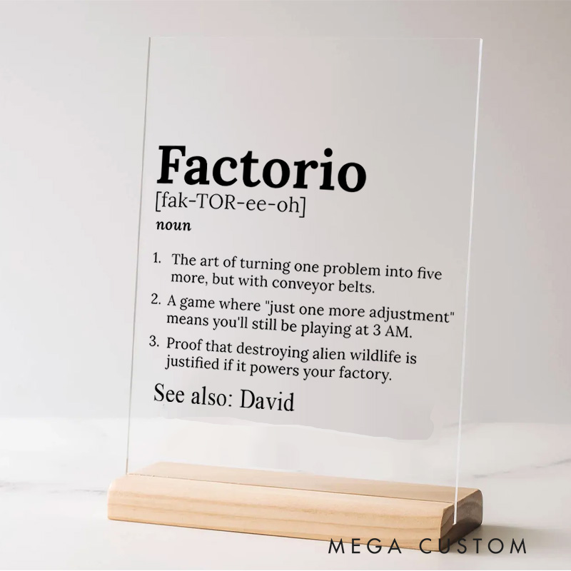 Personalized Gaming Fans and Automation Enthusiasts Table Decor for Game Geek Nerd Gift  