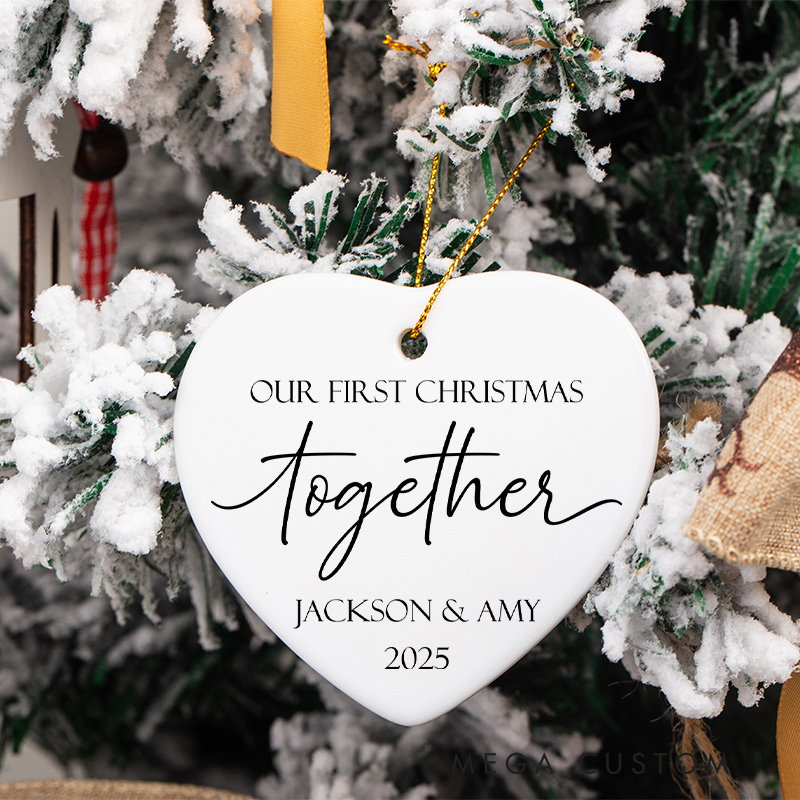 Personalized Our First Christmas Together Ornament Couple 1st Christmas Ornament for Husband Wife Family Xmas Home Decor Ornament