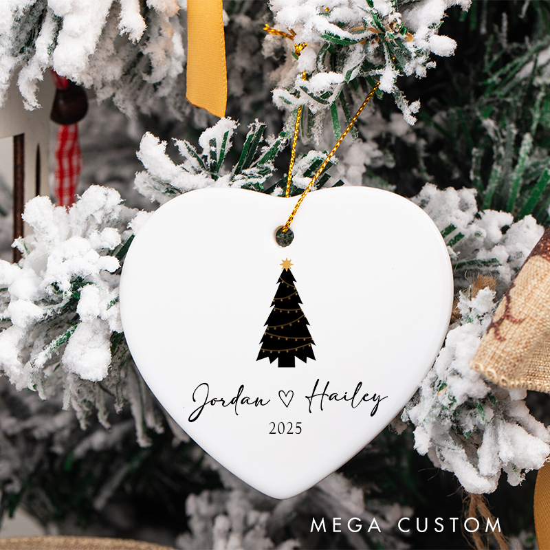 Personalized Christmas Tree Ornament for Couple Christmas Ornament for Husband Wife Couple Xmas Decor Ornament