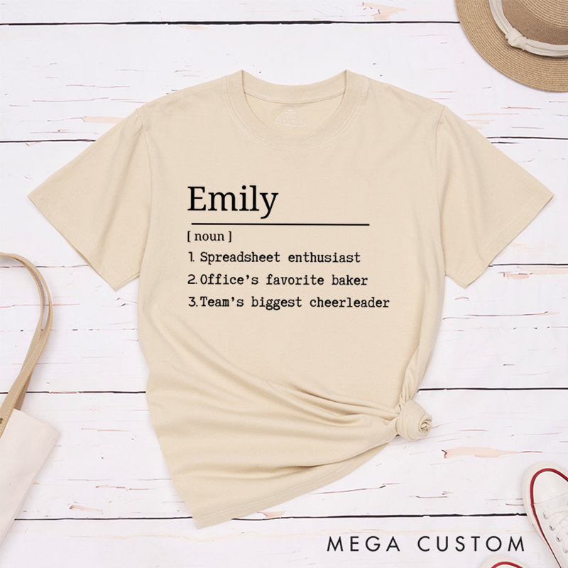 Personalized Definition Style Custom Name T-Shirt for Coworkers