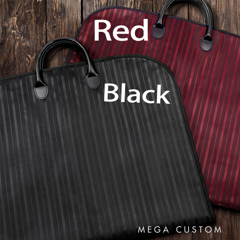 Personalized Heart Cross Design Waterproof Hanging Garment Bag with Name Birthday Baptism Gift for Christians