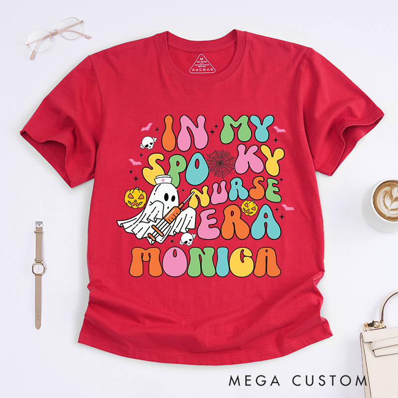 Personalized Nurse T-Shirts In My Spooky Nurse Era Fashion Design T-Shirts Nurse Halloween Gifts