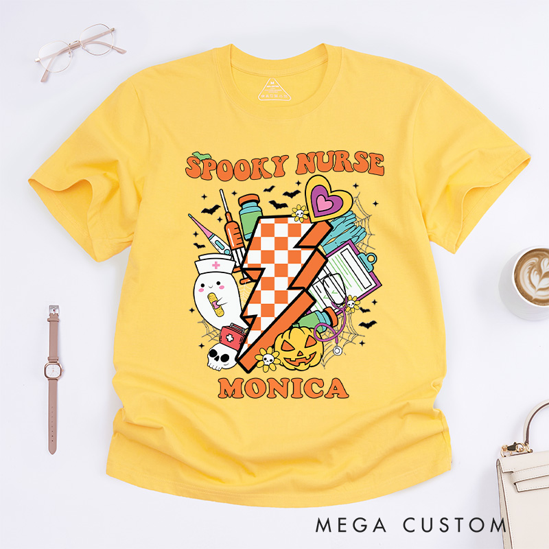 Personalized Nurse T-Shirts I'm Shook Fashion Design T-Shirts Nurse Halloween Gifts