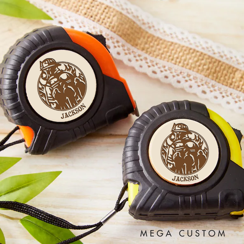 Personalized Firefighter Measure Tape Custom Engraved Gift for Firefighters