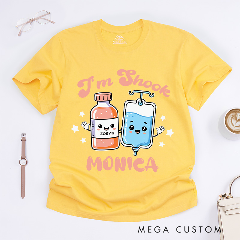 Personalized Nurse T-Shirts I'm Shook Nurse Fashion Design T-Shirts Nurse Halloween Gifts