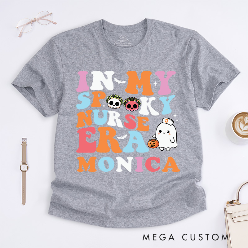 Personalized Nurse T-Shirts In My Spooky Nurse Era Design T-Shirts Nurse Halloween Gifts