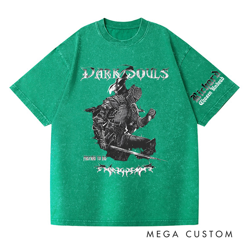 Personalized Prepare to Die Gothic Game Washed T-Shirts Video Game Tshirt Undead Shirt Halloween