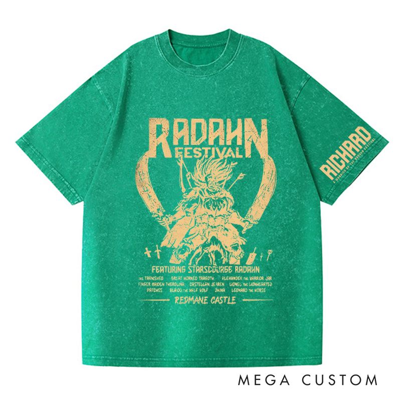 Personalized Radahn Festival Gothic Game Washed T-Shirts Video Game Tshirt Soulslike Shirt Music Lover