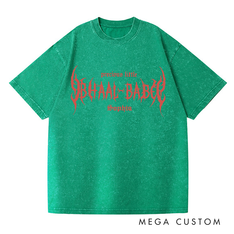 Personalized Bhaal Babe Game Washed T-Shirts Vampire Video Game Tshirt Fantasy Game Shirt
