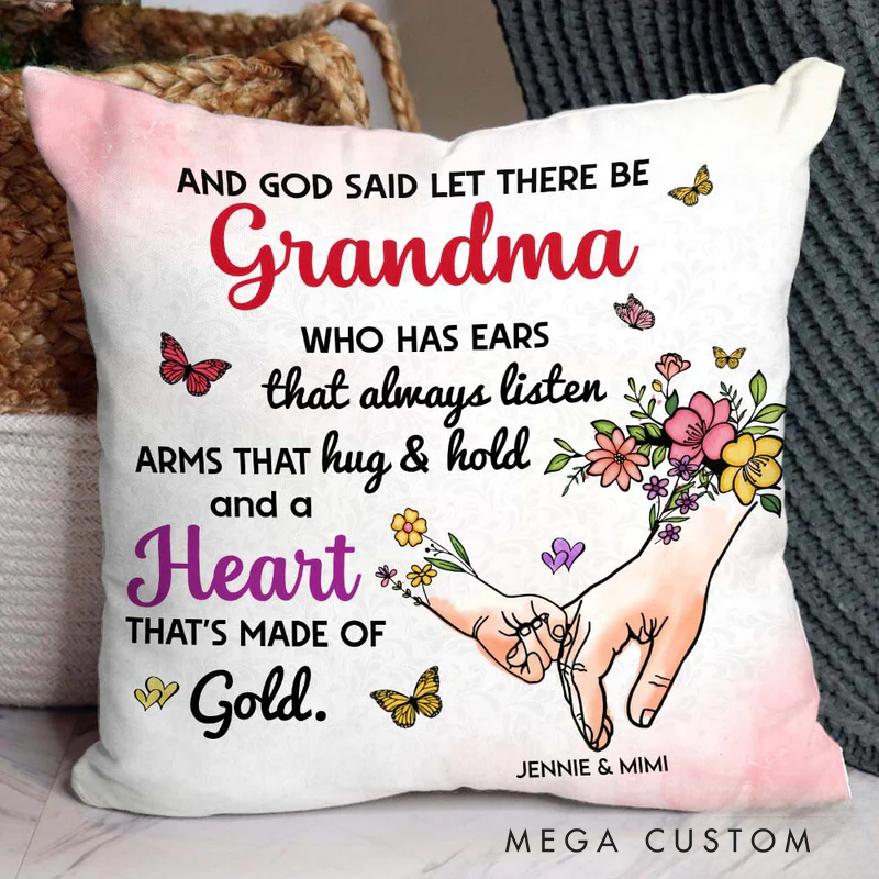 Personalized God Said Let there be Great Throw Pillow with Name Christian Birthday Gift for Family Religious Inspirational Gift for Christian