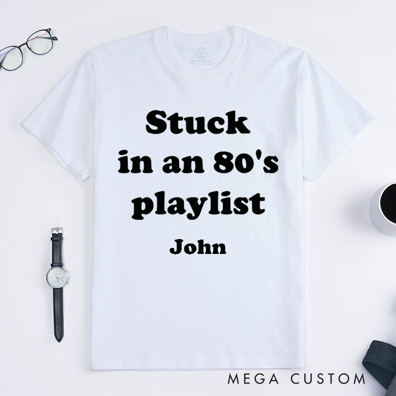 Personalized 80s Music Lover Classic T-Shirts Retro Playlist Tee Custom Gift for Men Women Unique 1980s Song Fan Shirt Perfect Present