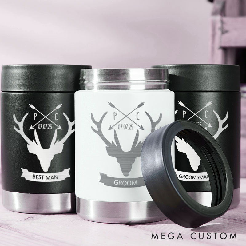 Personalized Wedding Can Coolers for Groom Bachelor Party Tumblers Best Man Gift Can Cooler Groomsmen Proposal Can Holder