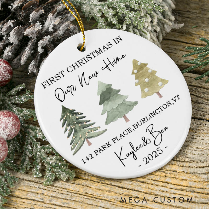 Personalized First Christmas in Our New Home Ornaments New Home Ornament Our New Home Ornament 2025 New House Christmas Ornament Housewarming Gift