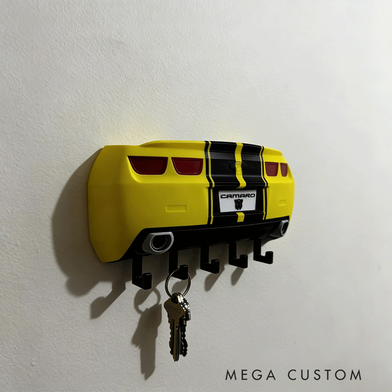Personalized Bumblebee Camaro Inspired Key Holder Unique Gift for Racers and Racing Lovers