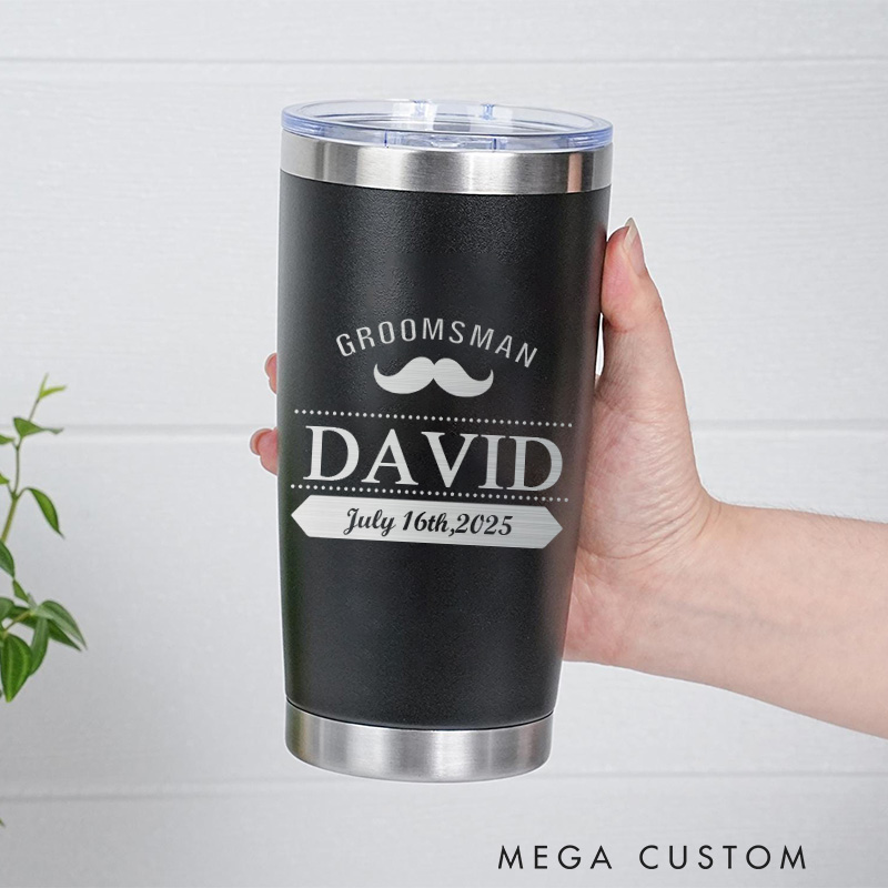 Personalized 20oz Tumbler for Groomsmen Wedding Groomsman Insulated Tumbler Best Man Gift Tumbler Bachelor Party Favor Groomsman Proposal Gift