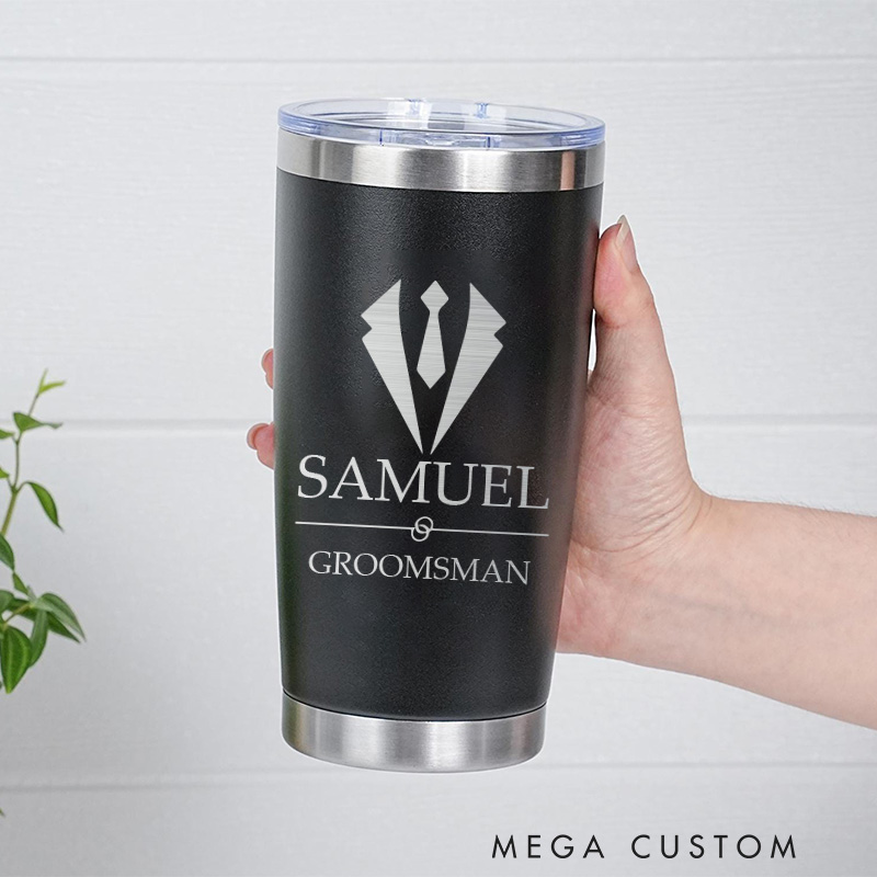 Personalized Groomsman Gift Tumbler Insulated 20oz Tumbler For Groomsmen Bachelor Party Favor Tumbler Wedding Favors Tumbler Groomsman Proposal