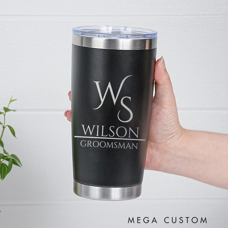 Personalized Insulated Tumbler 20oz Tumbler For Groomsmen Wedding Favors Tumbler Groomsman Gift Tumbler Best Man Gift Groom Gift