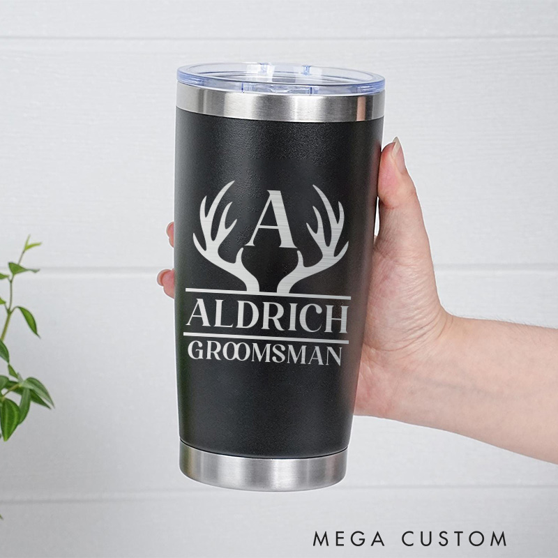 Personalized Insulated Tumblers Groomsman Gift Tumbler 20oz Tumbler for Groomsmen Bachelor Party Tumbler Best Man Gift