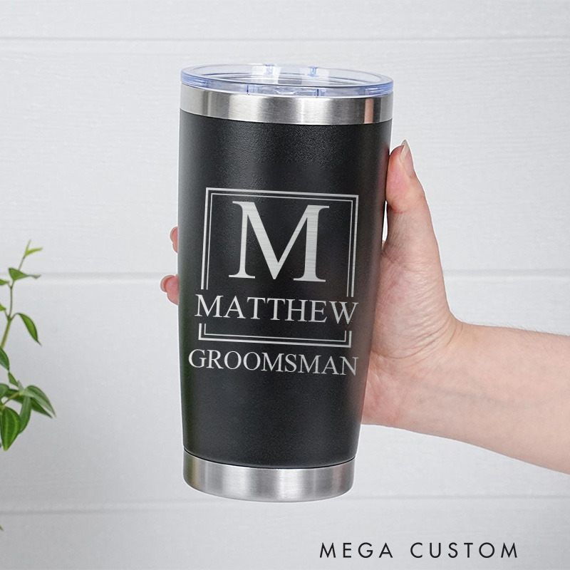 Personalized Groomsman 20oz Tumbler Insulated Tumbler for Best Man Bachelor Party Favor Tumbler Wedding Favors Tumbler Gift