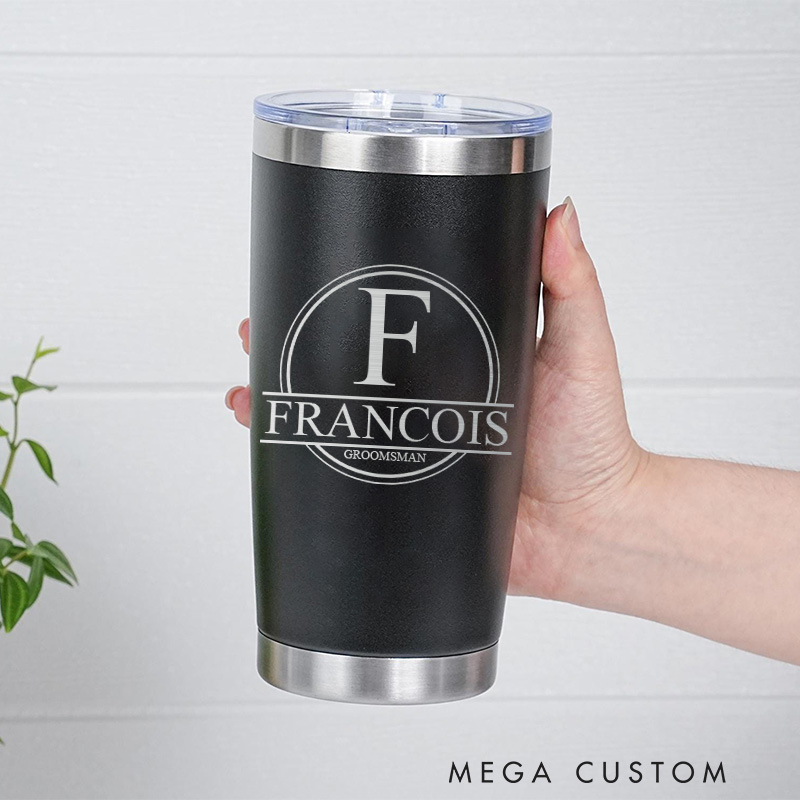 Personalized Groomsman Gift Tumbler 20oz Insulated Tumbler Wedding Favors Tumbler for Groomsmen Bachelor Party Gift