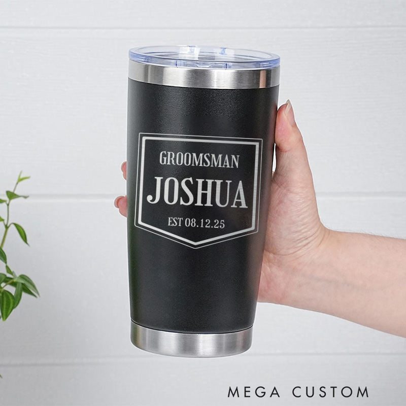 Personalized Wedding Favors Tumbler for Groomsmen Insulated 20oz Tumbler Groomsman Gift Tumbler Best Man Proposal Gift