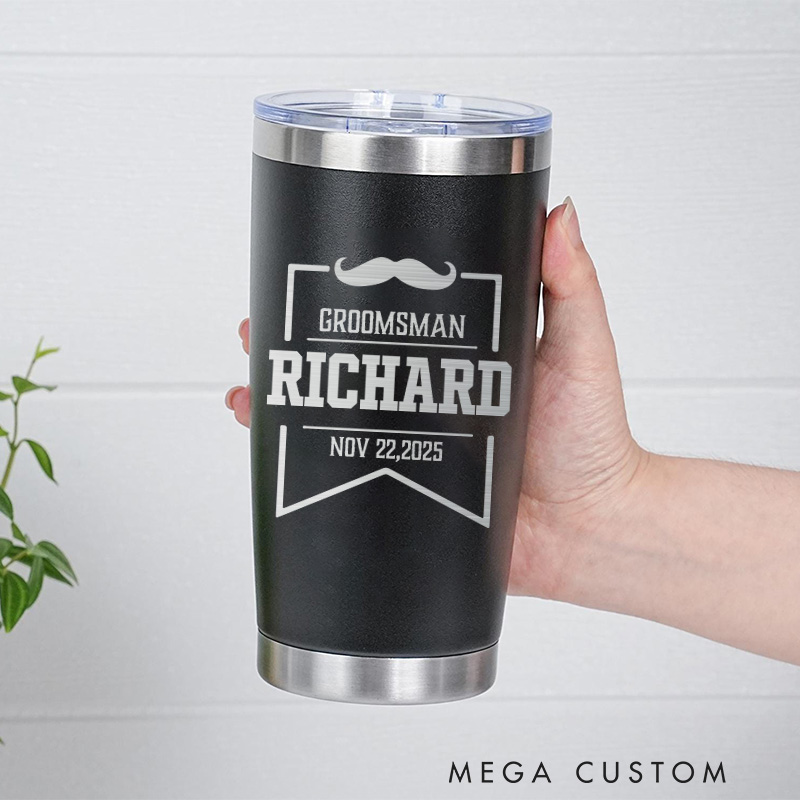 Personalized Wedding Favors Tumbler 20oz Insulated Tumbler for Groomsmen Bachelor Party Favor Tumbler Groomsman Proposal Gift
