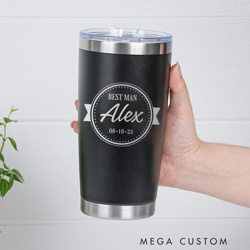 Personalized Insulated Tumbler Groomsman Gift Tumbler 20oz Tumbler for Best Man Groom Gift Tumbler Wedding Favors Tumbler