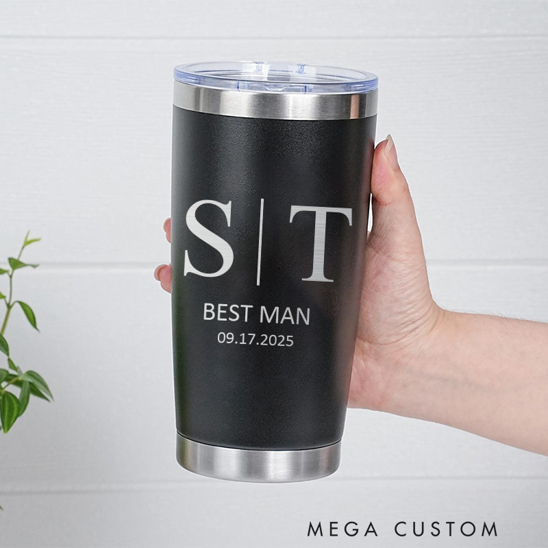Personalized Insulated Tumbler Groomsman Gift Tumbler 20oz Tumbler for Groomsmen Best Man Gift Groom Gift Wedding Party Favor Tumbler
