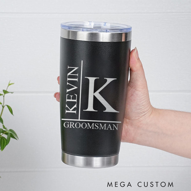 Personalized Groomsman Gift Tumbler 20oz Insulated Tumbler for Best Man Groom Gift Wedding Favors Tumbler Bachelor Party Gift Tumbler 