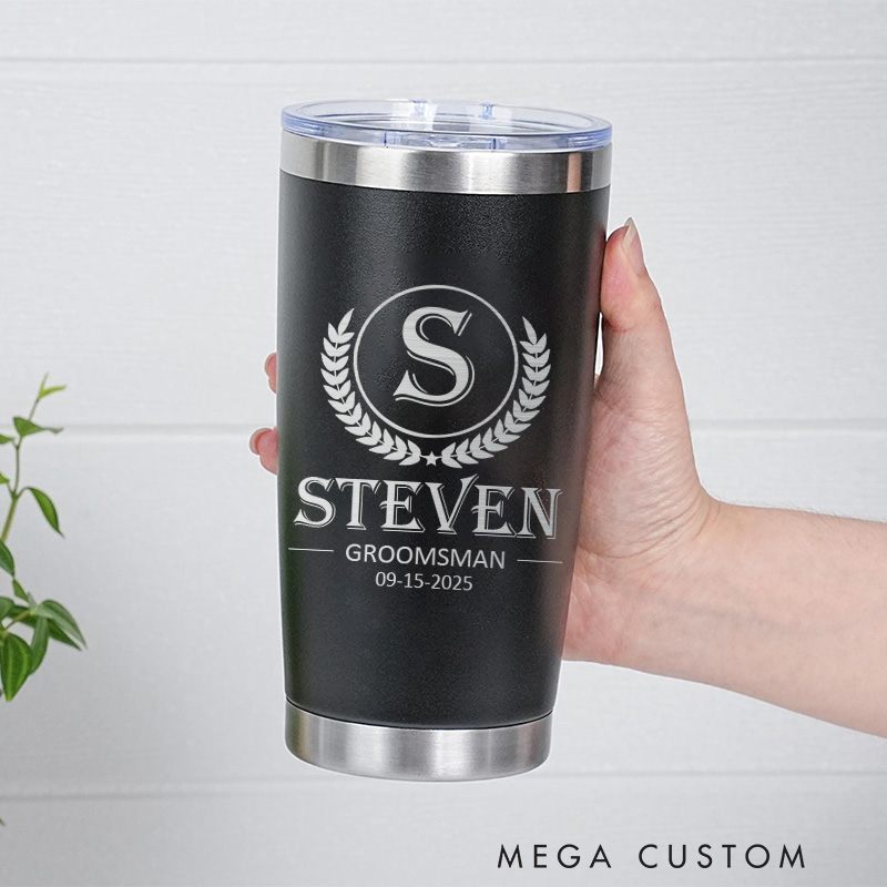 Personalized Groom Gift Tumbler 20oz Insulated Tumbler Groomsman Gift Tumbler Bachelor Party Favor Tumbler for Groomsmen