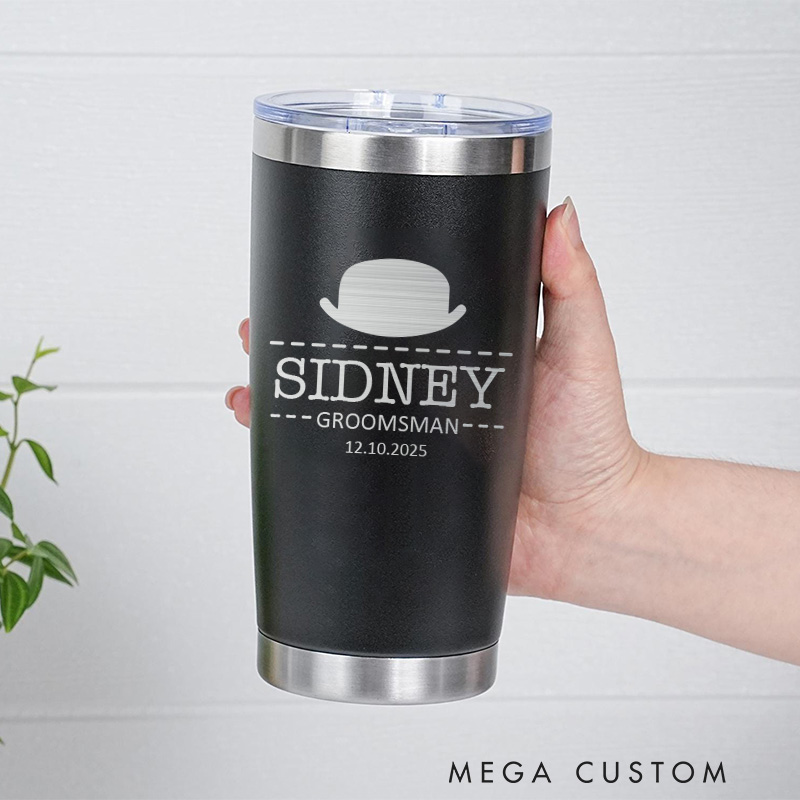 Personalized Groomsman Proposal Tumbler 20oz Insulated Tumblers Groomsman Gift Tumbler for Him Best Man Gift Groom Wedding Favors