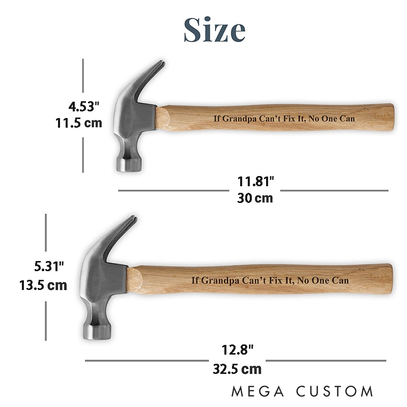 Personalized Building Memories Wood Hammer Custom Text Gift for Father's Day for Handyman Designer