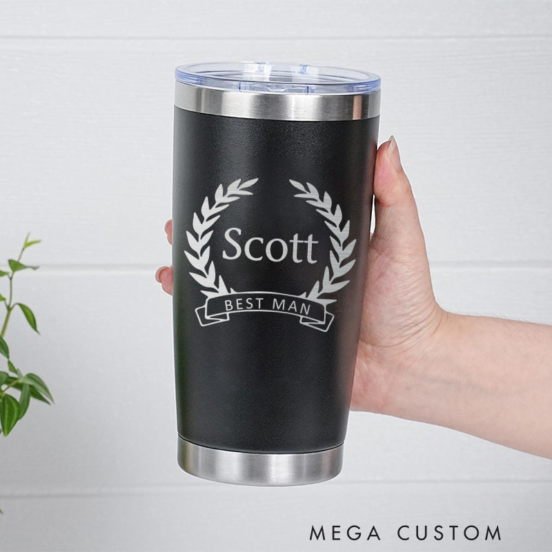 Personalized Wedding Party Tumbler Insulated Tumblers for Groomsmen Bachelor 20oz Tumbler Best Man Gift Wedding Party Favor Tumbler
