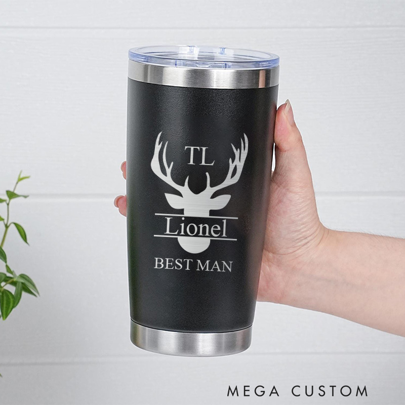 Personalized Wedding Tumbler for Groomsmen Bachelor Party Tumbler 20oz Insulated Tumbler Groomsman Gift Tumbler Best Man Gift