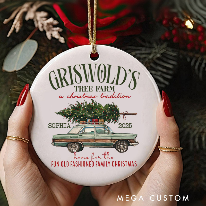 Personalized Traditional Tree Farm Christmas Movies Ornament Christmas Film Ornament Movie Holiday Ornament