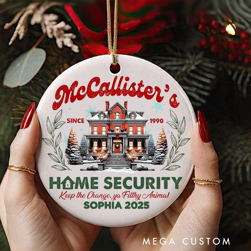 Personalized Home Security Christmas Movies Ornament Christmas Film Ornament Movie Holiday Ornament